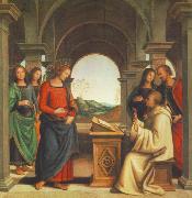 PERUGINO, Pietro The Vision of St. Bernard af oil on canvas